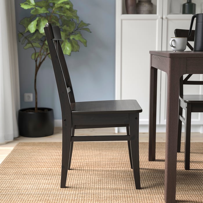 INGOLF Chair, brownblack IKEA