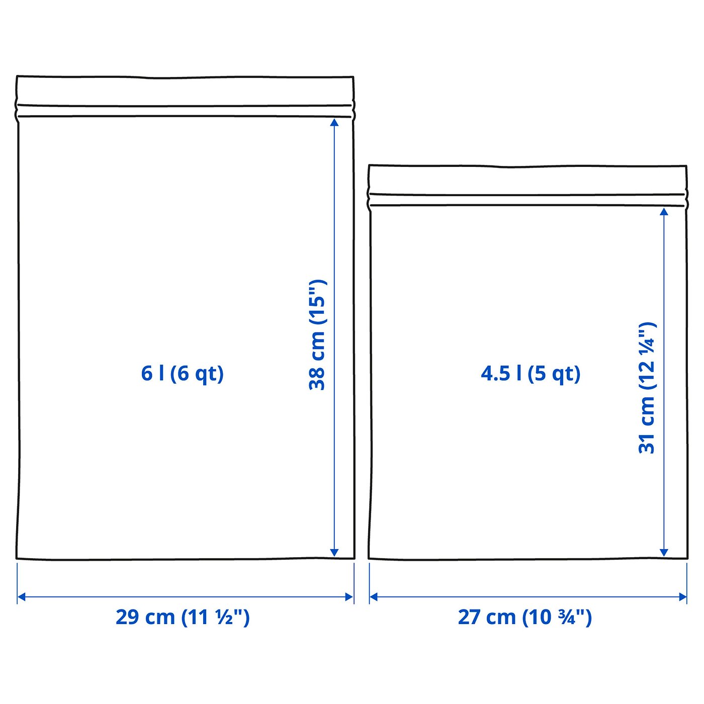 ikea istad sizes