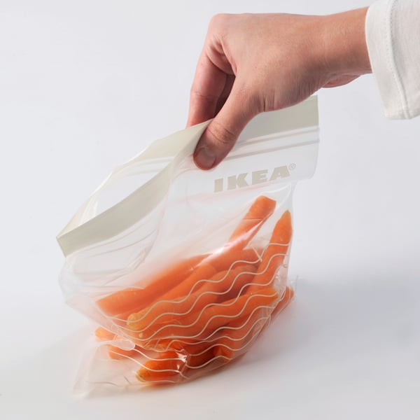 ISTAD Resealable bag, yellow/white IKEA