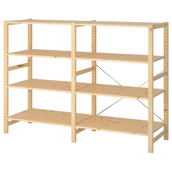 IVAR 2 section shelving unit, pine, 68 1/2x19 5/8x48 7/8 "