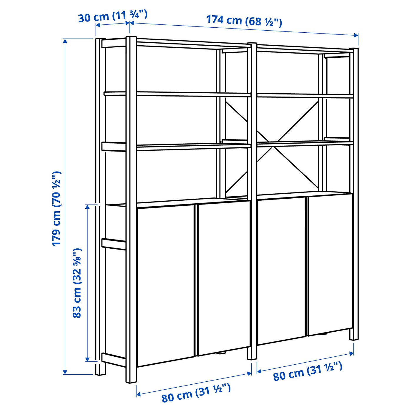 Ivar cabinet dimensions Clearance