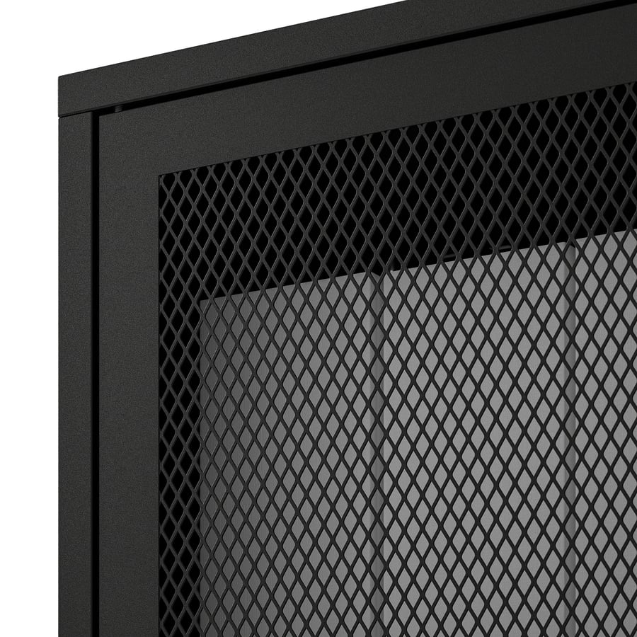 IVAR with doors, black mesh, 311/2x325/8" IKEA