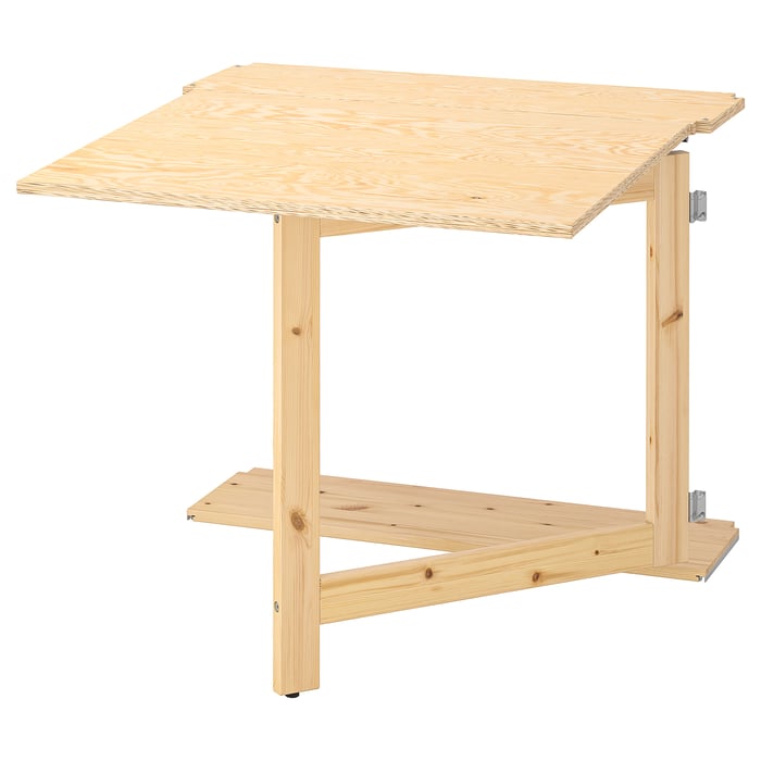 IVAR folding table, pine, 311/2x113/4357/8" IKEA