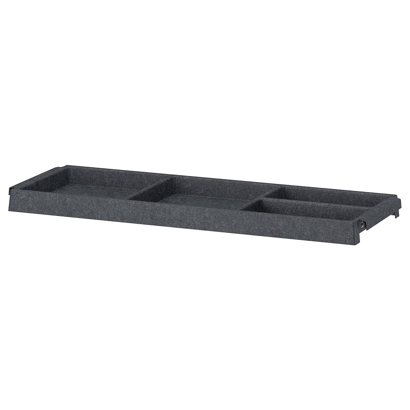 IVAR shelf, dark gray/felt, 33x12