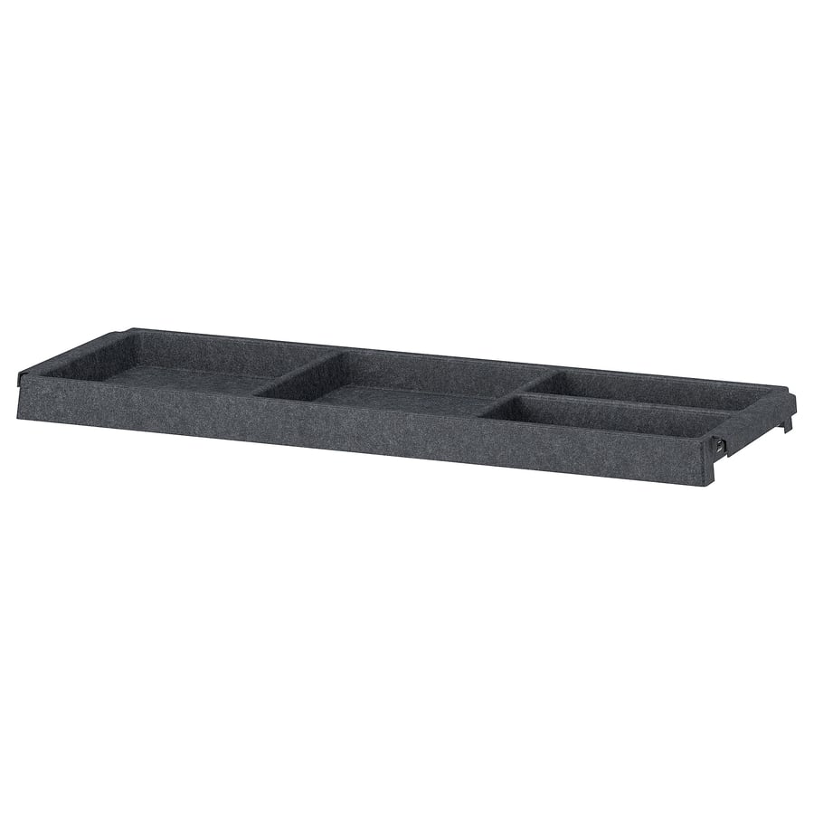 IVAR shelf, dark gray/felt, 33x12" IKEA