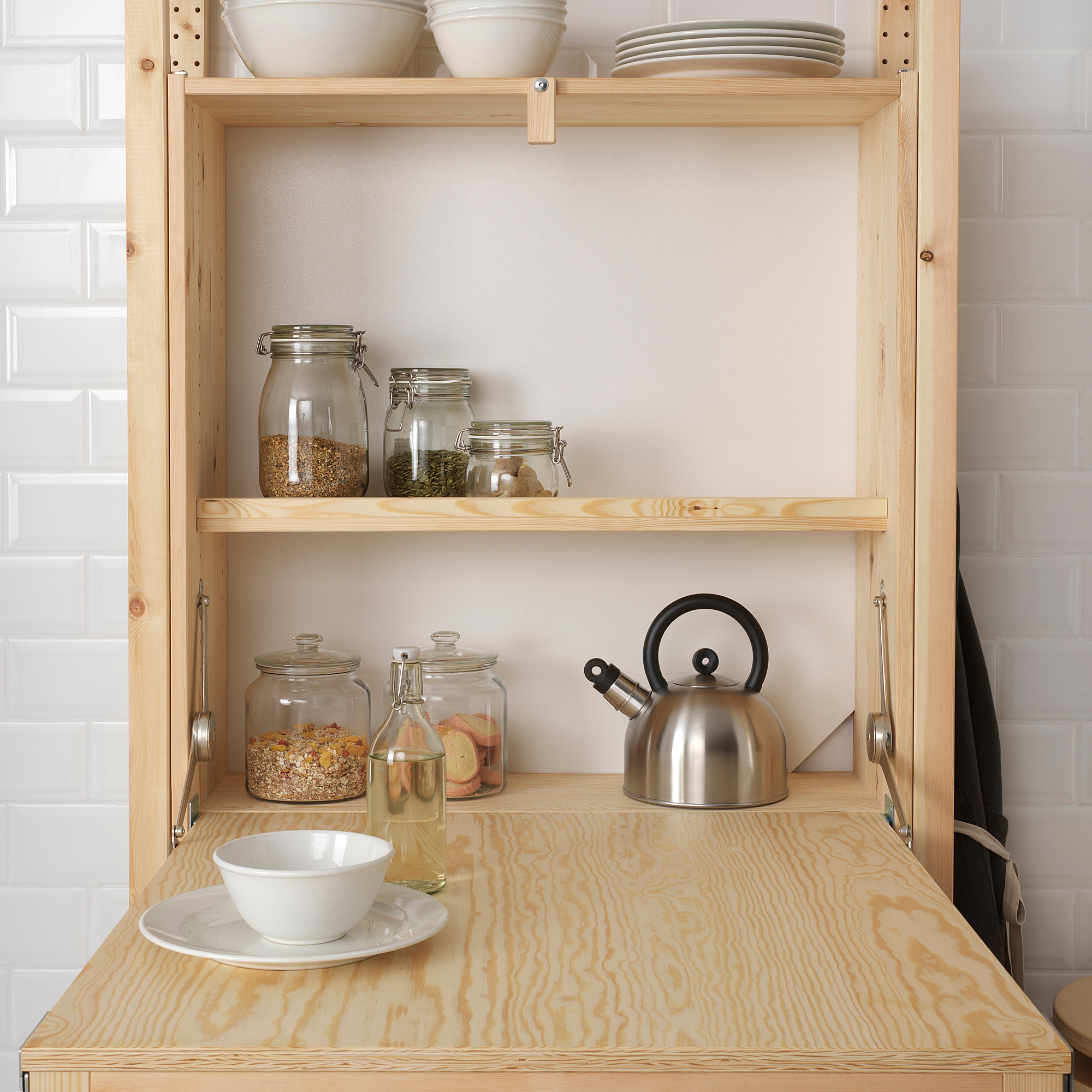 IVAR Shelving unit with foldable table IKEA