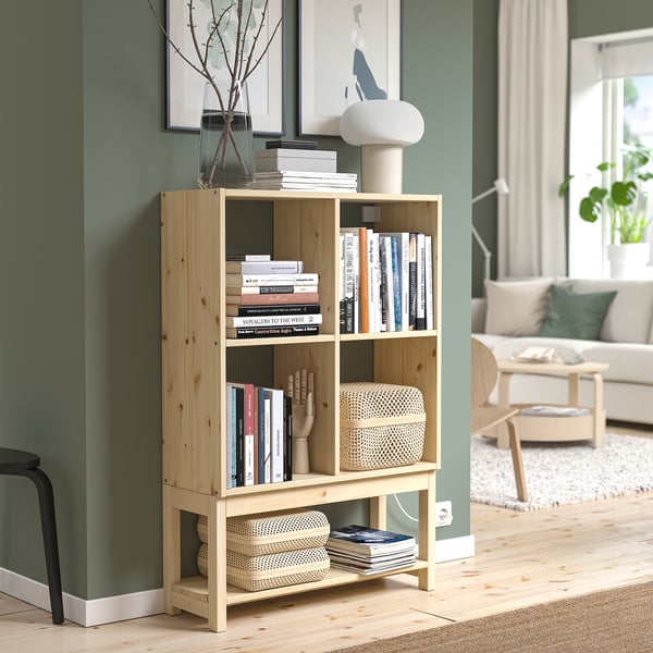 IVAR Shelving unit with underframe, 31 1/2x11 3/4x47 1/4 "