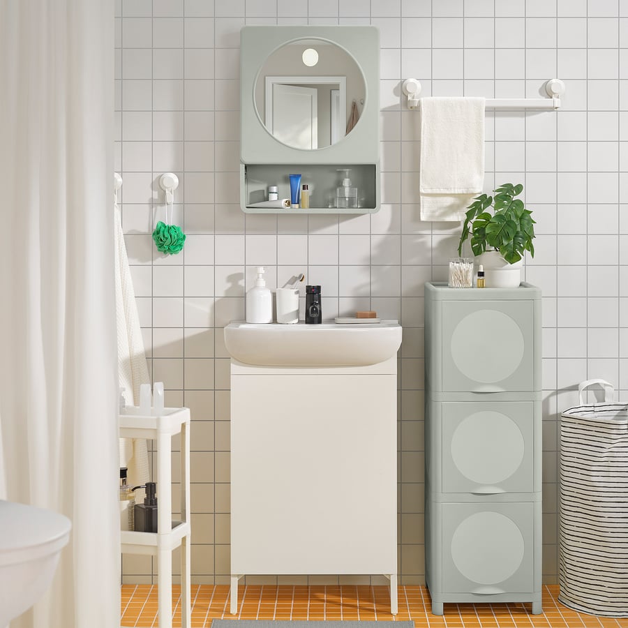 IVÖSJÖN cabinet with doors, green, 13x133/8x39" - IKEA