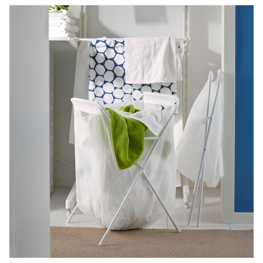 JÄLL Laundry bag with stand, white, 18 gallon IKEA