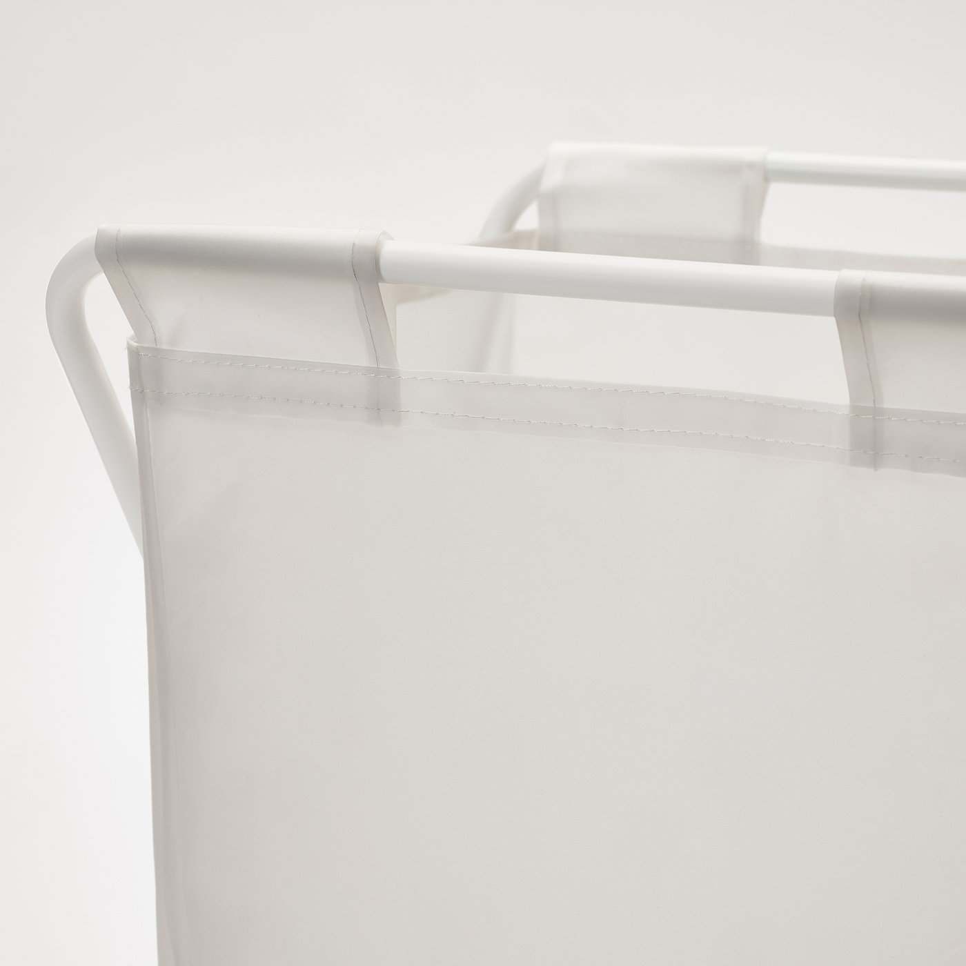 Laundry bag with stand, white, 13 gallon