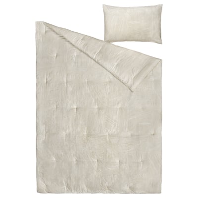 JÄRNTRÄD Comforter set, dark beige, Twin/Twin X-long