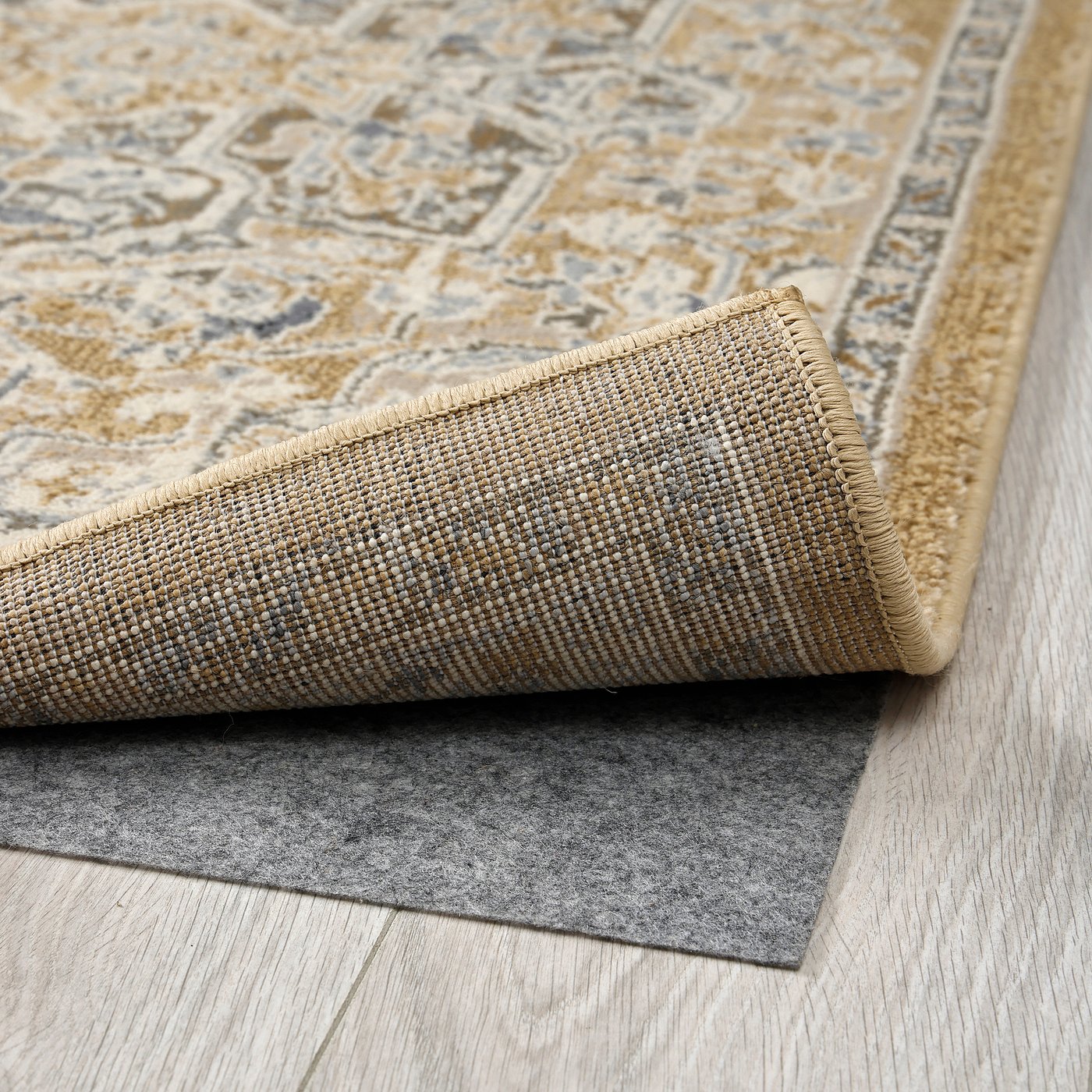 JÄRNVÄG rug, low pile, ornament pattern beige/dark beige, 7'10