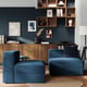 JÄTTEBO 1.5-seat module with storage, Samsala dark blue