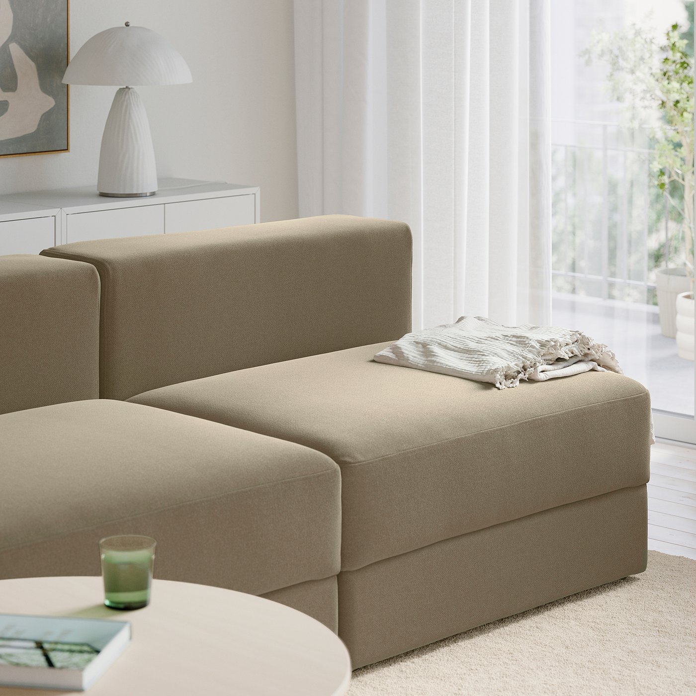 JÄTTEBO 4.5-seat mod sofa, Johanneshov brown-beige - IKEA