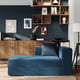 JÄTTEBO Chaise module, left, with armrest/Samsala dark blue