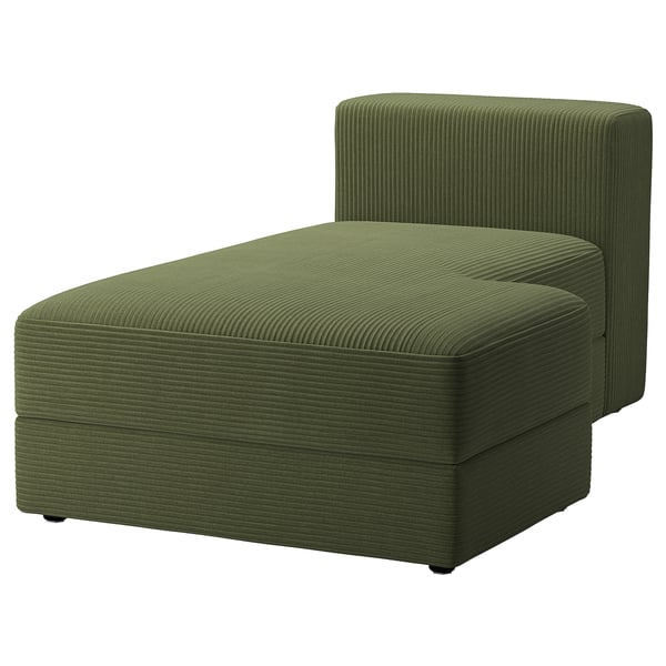 JÄTTEBO Chaise module, right, Samsala dark yellow-green