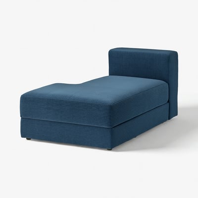 JÄTTEBO Cover chaise module, left, Samsala dark blue