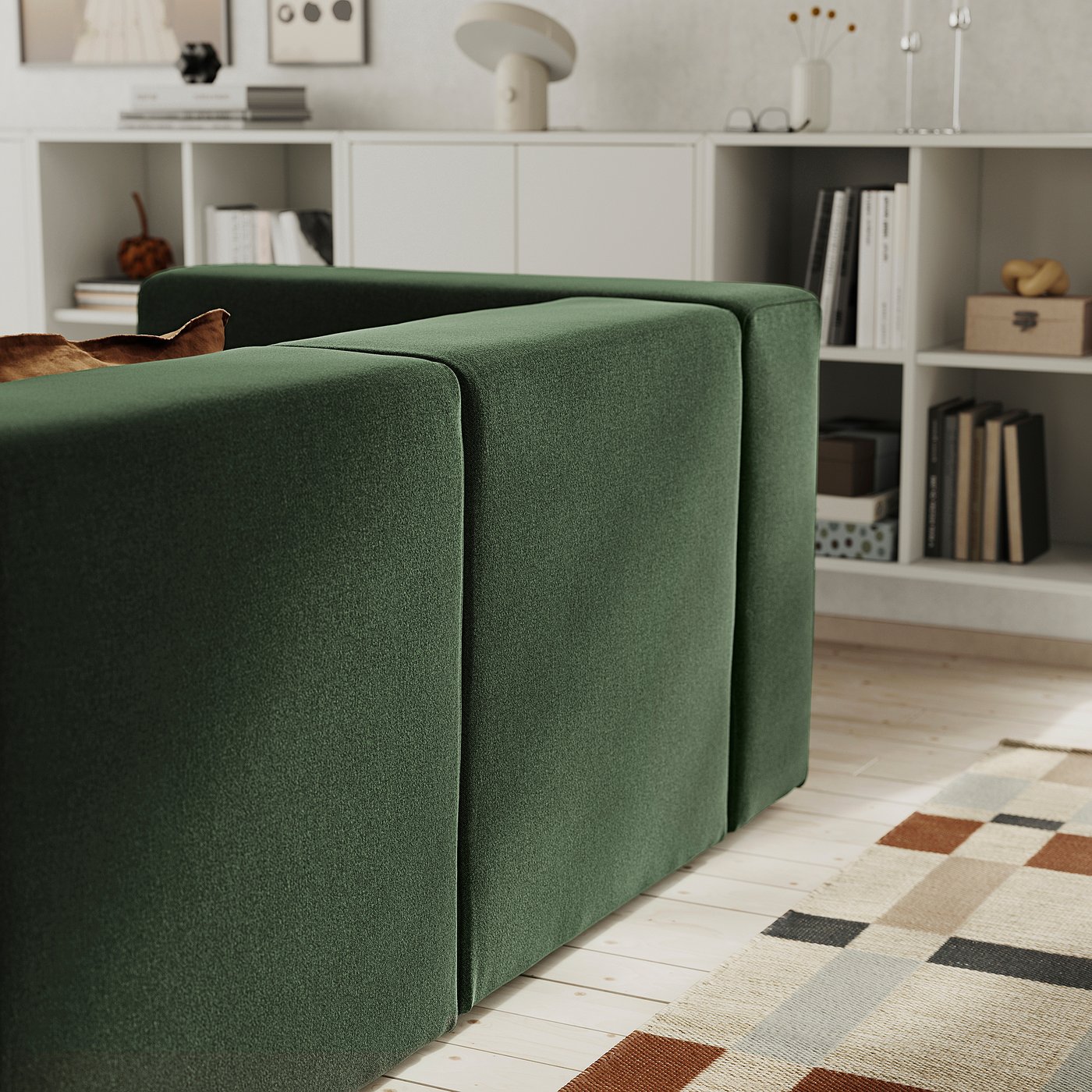 Mod corner sofa, 2.5-seat w chaise, right/Johanneshov dark green 6