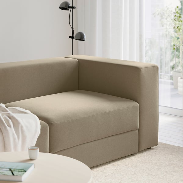 JÄTTEBO Mod corner sofa, 6 seat, Johanneshov brown-beige