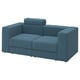 JÄTTEBO Modular loveseat, with headrest/Axvall dark gray-blue