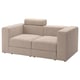 JÄTTEBO Modular loveseat, with headrest/Samsala gray-beige