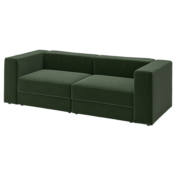 JÄTTEBO Sectional, 3-seat, Johanneshov dark green