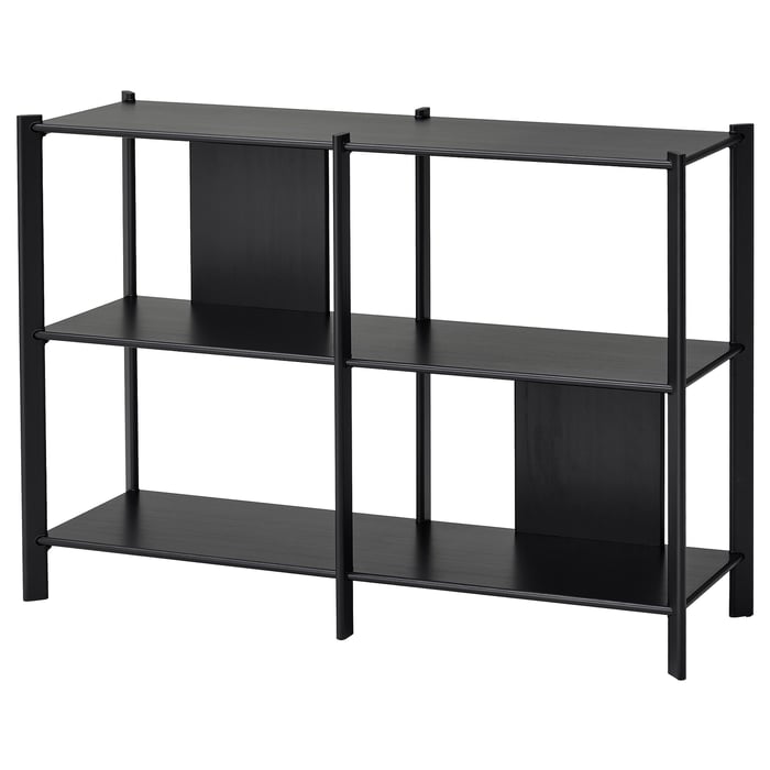 JÄTTESTA shelf unit, black, 471/4x331/2" IKEA