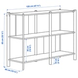 JÄTTESTA Shelf unit, white/light bamboo, 47 1/4x33 1/2 "