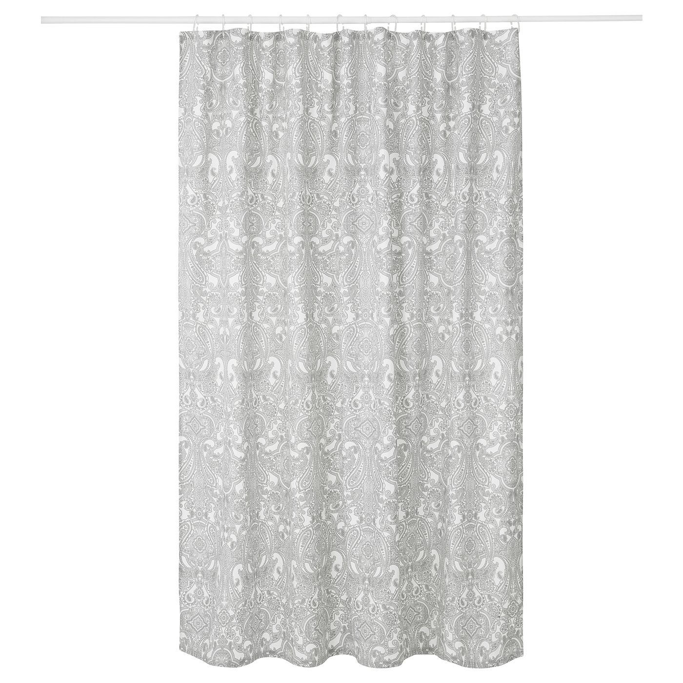 JÄTTEVALLMO Shower curtain, light gray, 71x71" IKEA