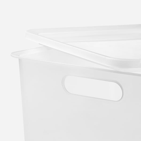 JORDBRUK storage box with lid, clear, 11x11x11" IKEA