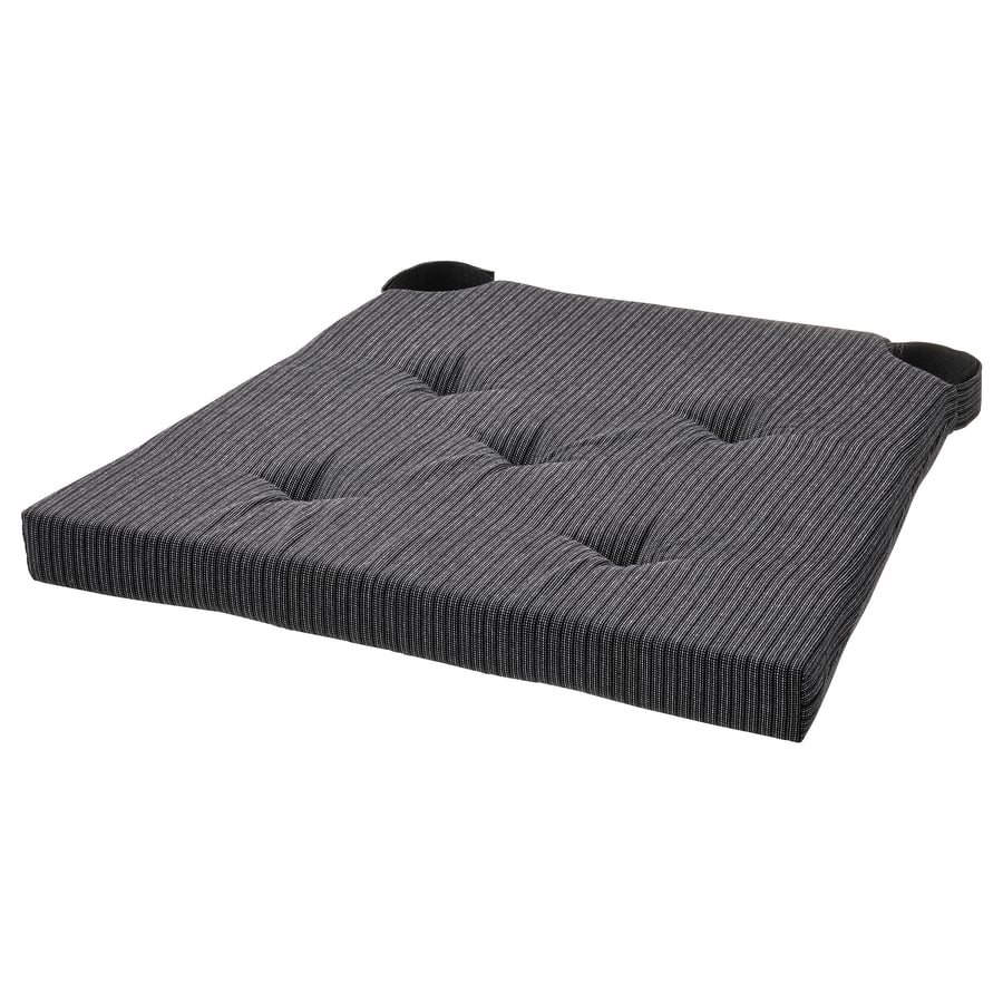 JUSTINA chair pad, black, 17/14x16x2" IKEA