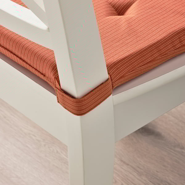 JUSTINA chair pad, orange, 17/14x16x2" IKEA