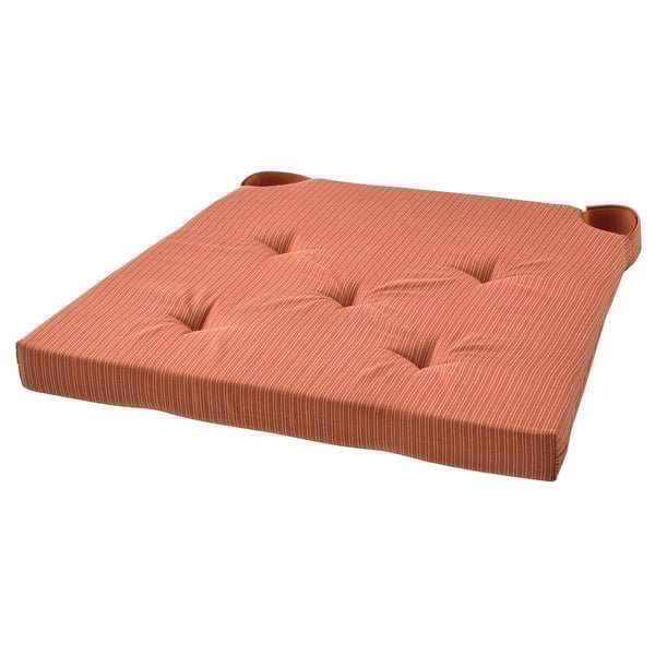 JUSTINA chair pad, orange, 17/14x16x2" IKEA