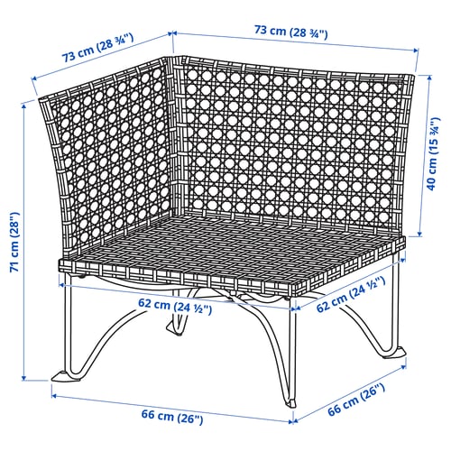 Illustration with measurements for the product: JUTHOLMEN.