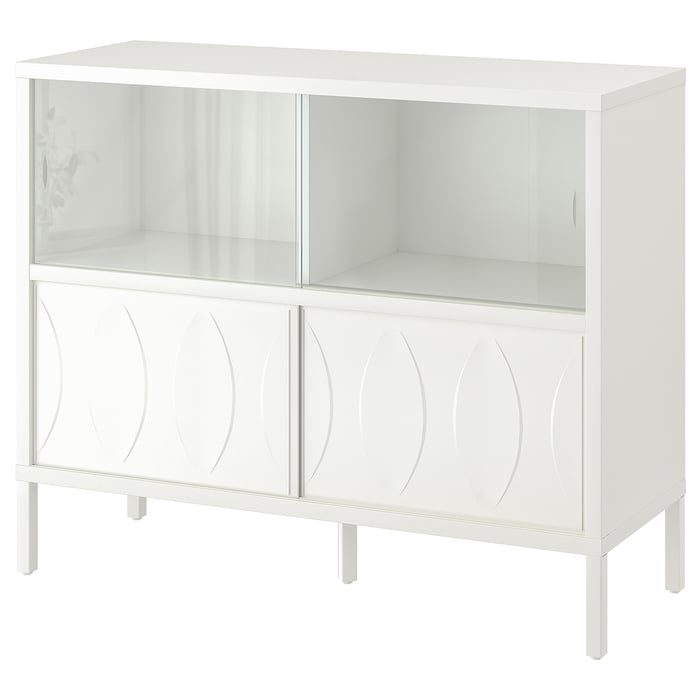 KALKNÄS with sliding doors, white, 475/8x167/8x385/8" IKEA