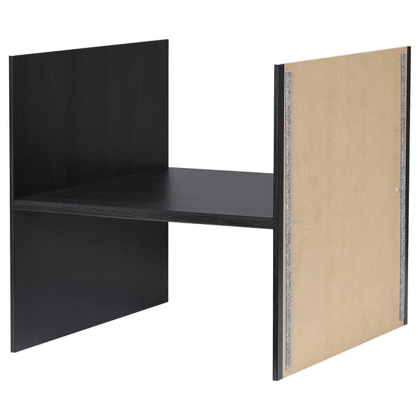 KALLAX Insert with 1 shelf, black-brown, 13x13 "