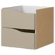 Option: KALLAX Insert with 2 drawers, wave shaped/beige, 13x13 "