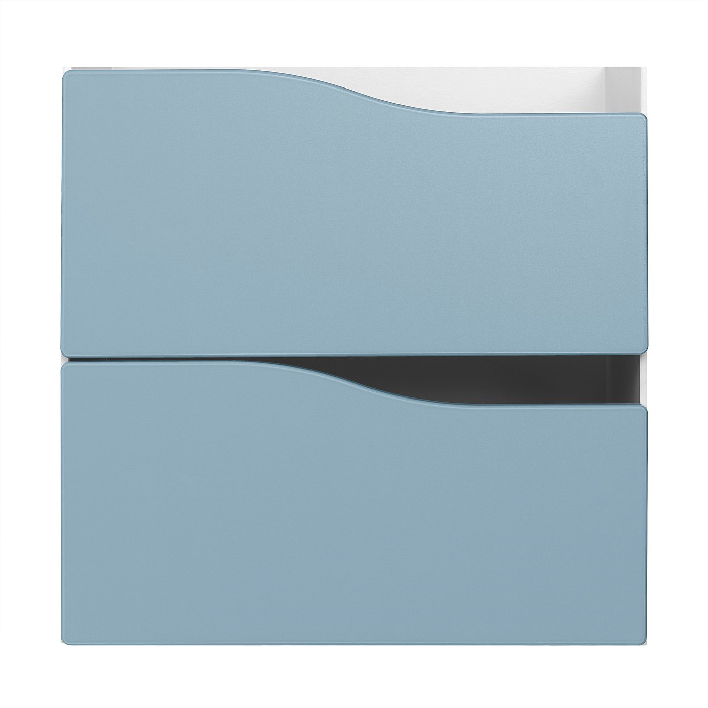 KALLAX insert with 2 drawers, wave shaped/blue, 13x13