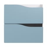 KALLAX Insert with 2 drawers, wave shaped/blue, 13x13 "