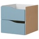 KALLAX Insert with 2 drawers, wave shaped/blue, 13x13 "