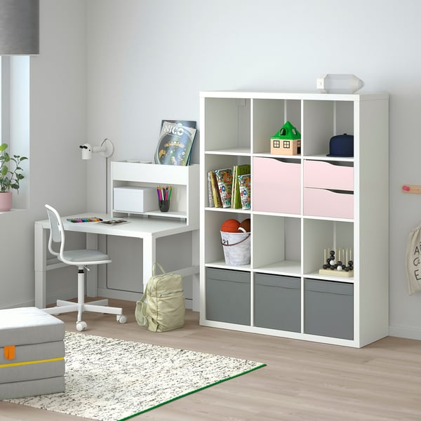 KALLAX Insert with 2 drawers, wave shaped/pale pink, 13x13 "