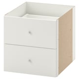 KALLAX Insert with 2 drawers, white, 13x13 "