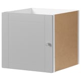KALLAX Insert with door, groove milled/gray, 13x13 "