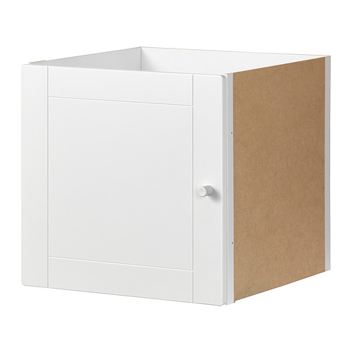 KALLAX Insert with door, groove milled/white, 13x13 "