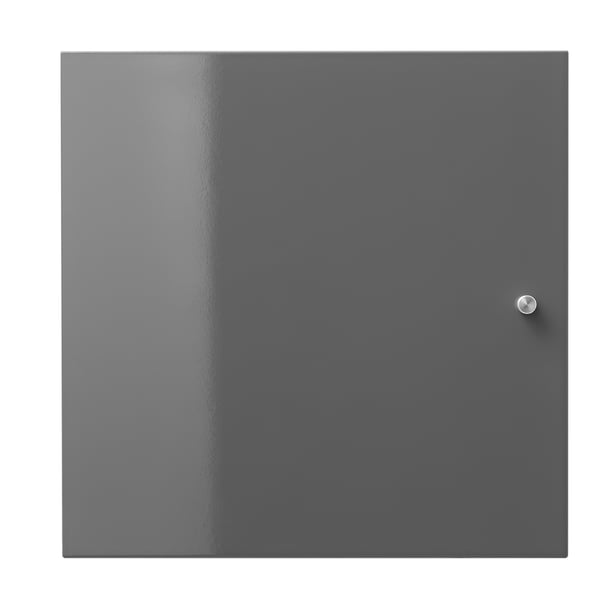KALLAX Insert with door, high gloss/gray, 13x13" IKEA