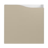 KALLAX Insert with door, wave shaped/beige, 13x13 "