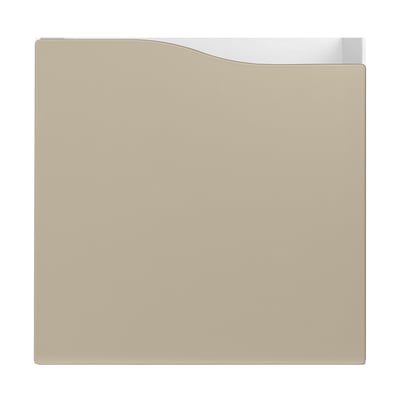 Single KALLAX unit with door insert, beige finish. Quality design for organised storage.