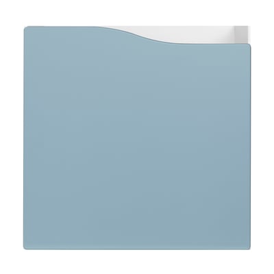 KALLAX Insert with door, wave shaped/blue, 13x13 "