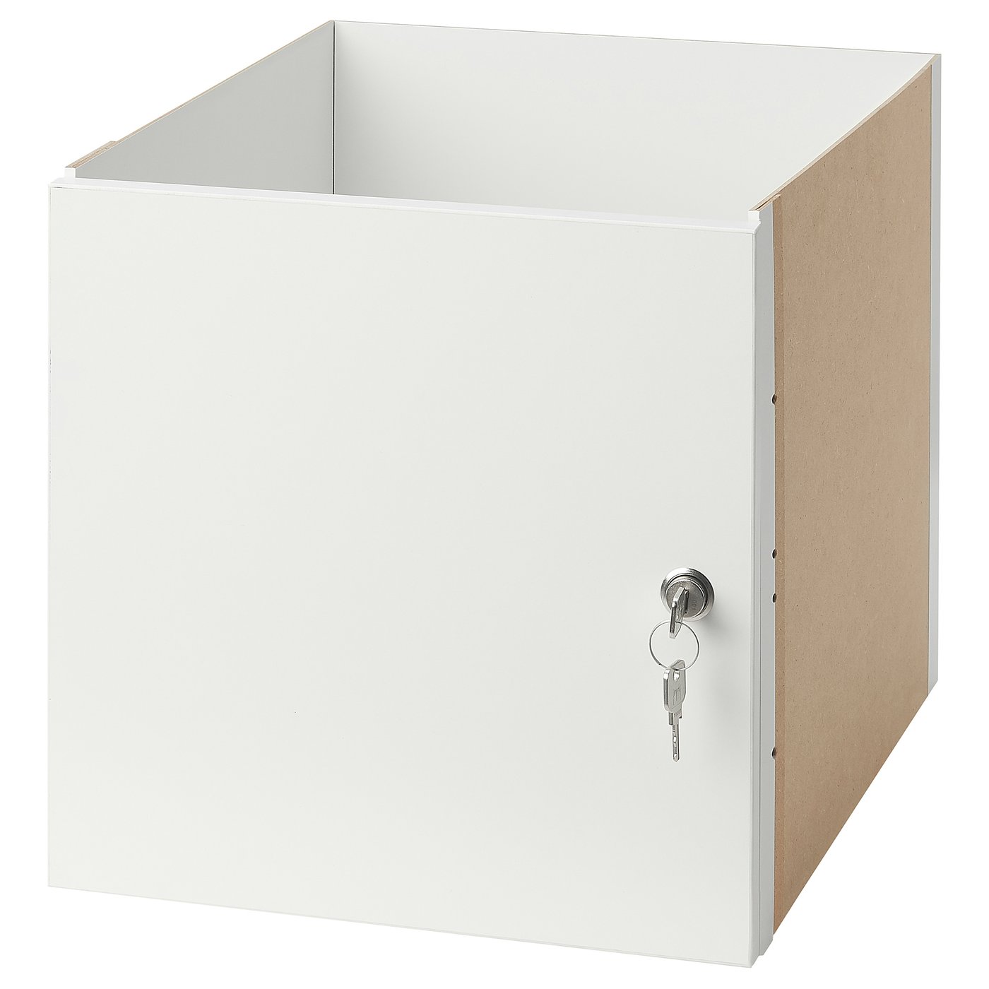 KALLAX insert with lockable door, white, 13x13
