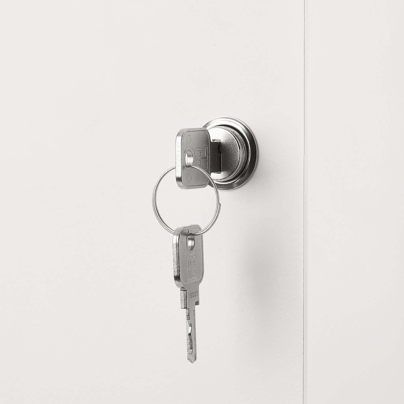 KALLAX insert with lockable door, white, 13x13